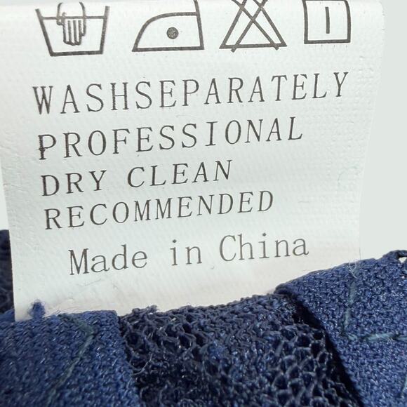 Womens Blue Sheer Lace Halter Lingerie Babydoll Mini Sz XL Open Back Nightwear - Picture 4 of 7